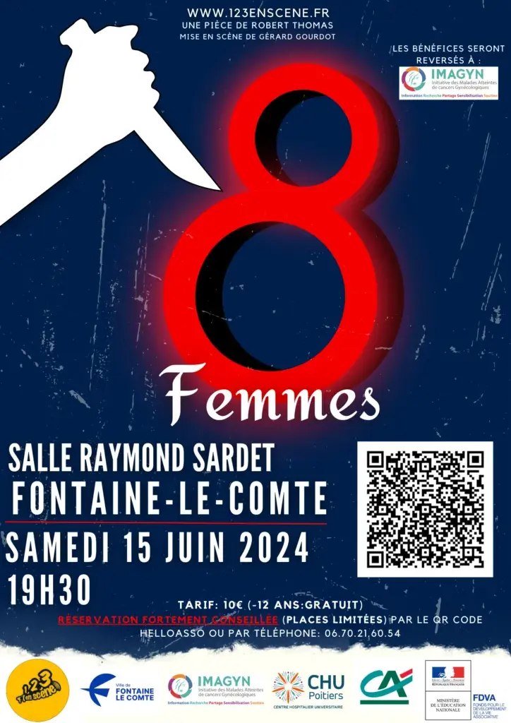 Affiche de la pièce de théâtre Huit Femmes