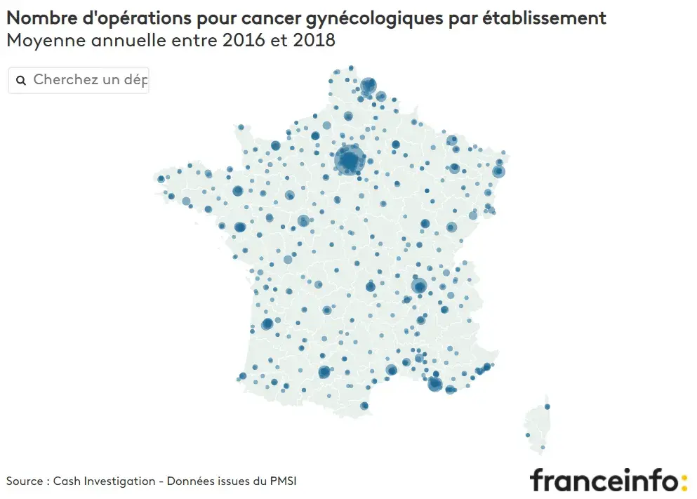 carte Cash Investigation hôpitaux